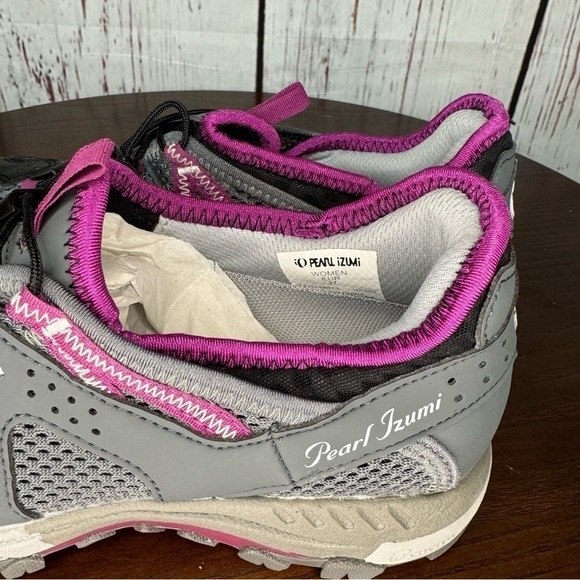 PEARL IZUMI women’s spin class or biking shoes purple gray mesh vamp 37 (7) NIB - Picture 11 of 16